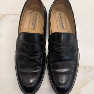 Johnston & Murphy Black Leather Loafers